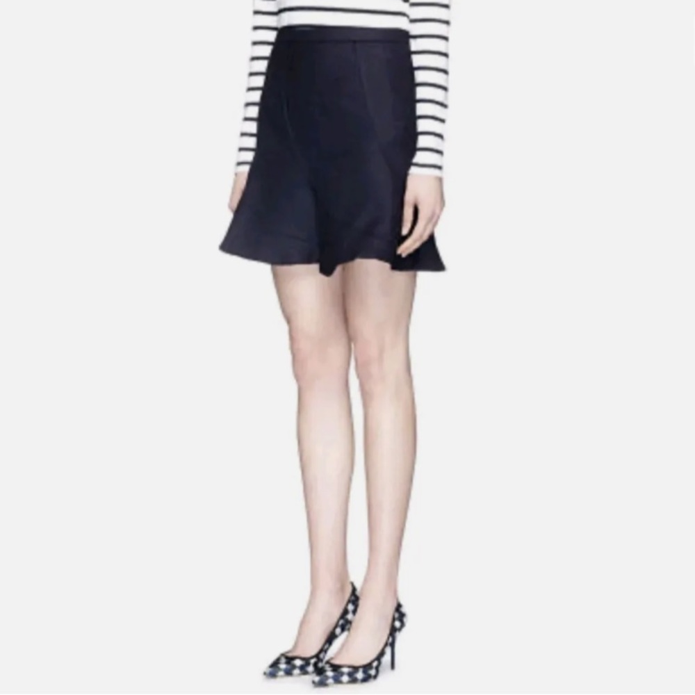 NWT J. Crew Flutter Flare Mini Skirt Navy Women's 0 - (MSRP $110)